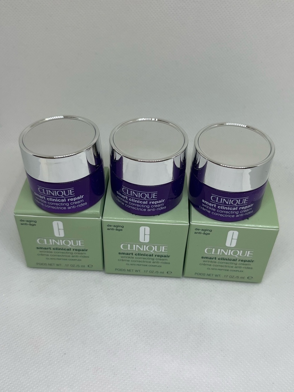 3 NEW Clinique Smart Clinical Repair Wrinkle Correcting Cream 2.5‎ oz